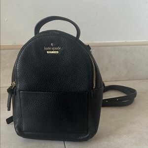 Kate Spade Black leather Backpack